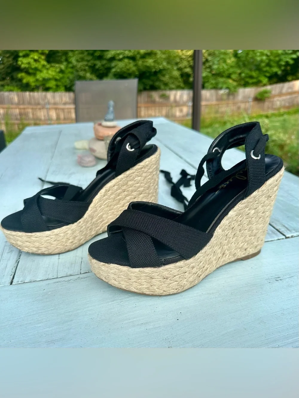 Lulu’s Black Canvas Espadrilles